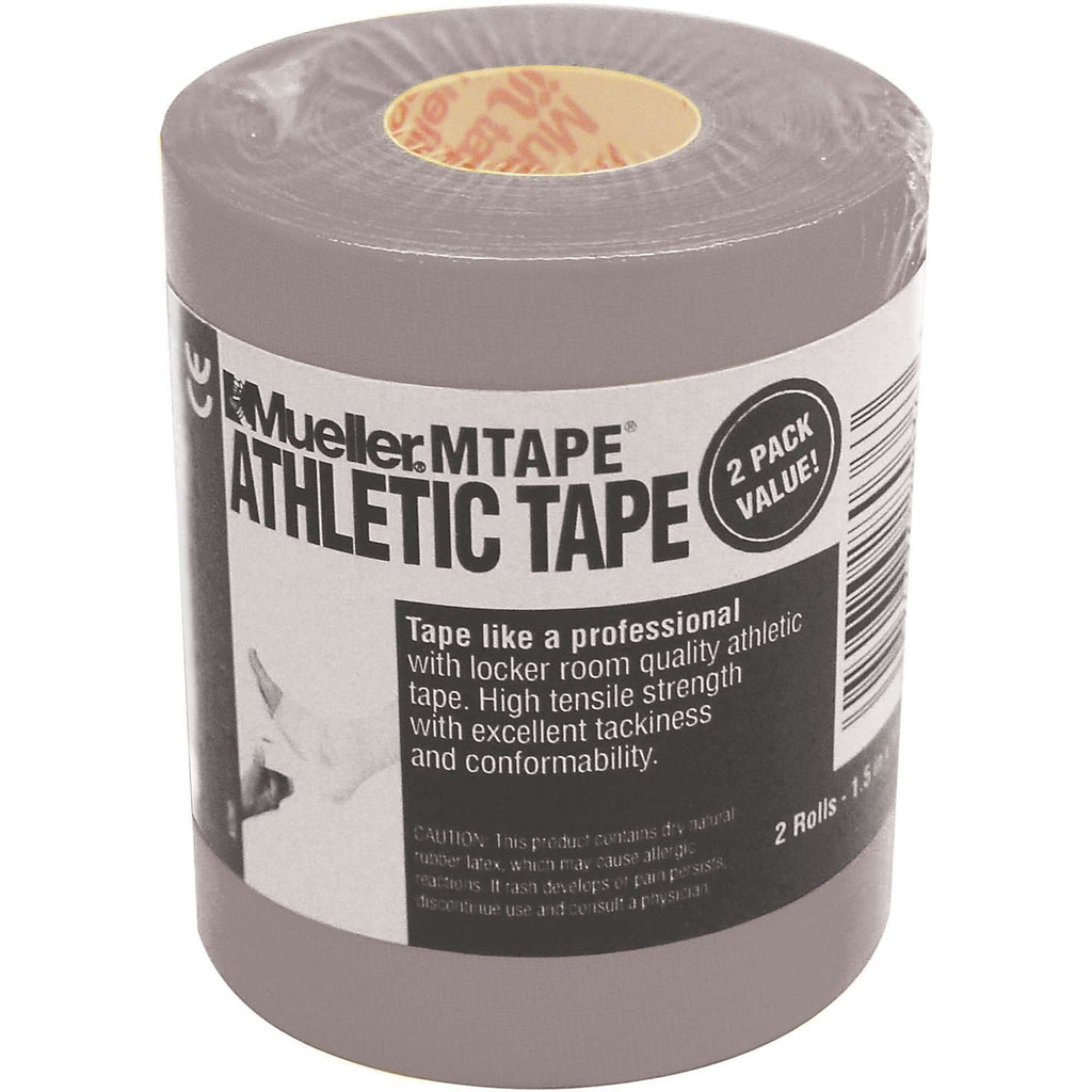 Mueller Athletic Tape, 1.5" X 10yd Roll, Gray, 2 pack - BeesActive Australia