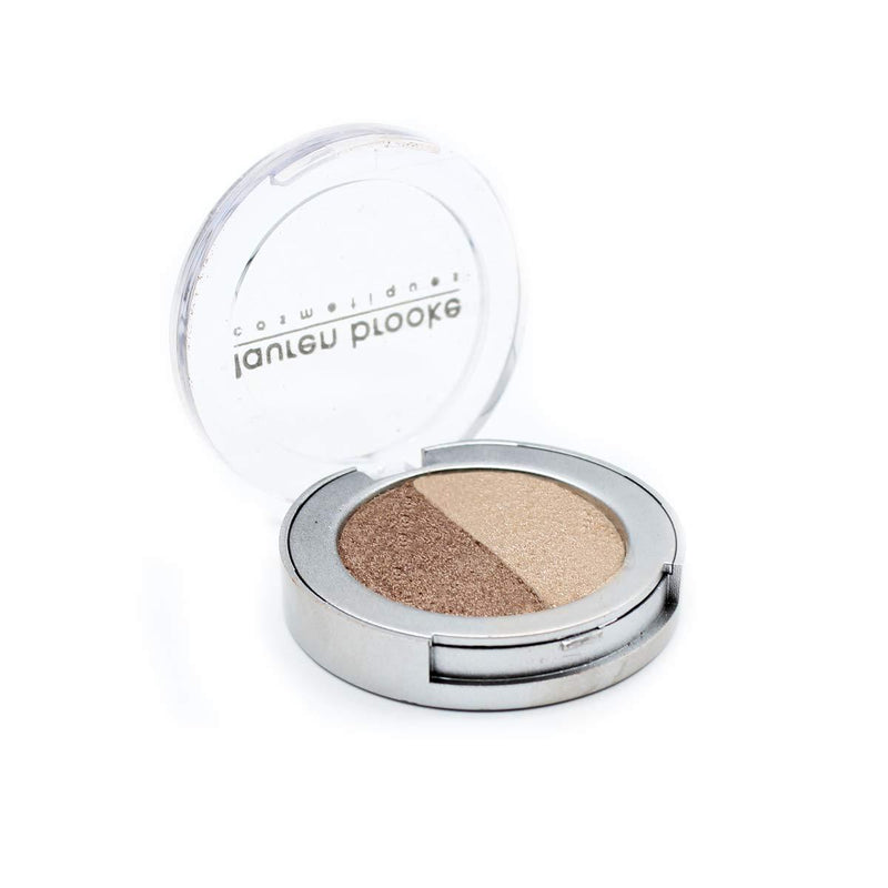 Lauren Brooke Cosmetiques Pressed Eyeshadow Duos, Natural, Organic Makeup (Cappuccino/Pearl) - BeesActive Australia