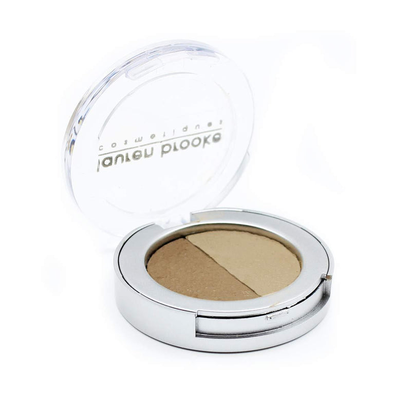 Lauren Brooke Cosmetiques Pressed Eyeshadow Duo, Natural, Organic Makeup (Taupe/Tahiti) - BeesActive Australia