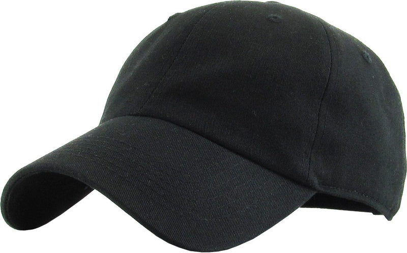 KBETHOS Original Classic Low Profile Cotton Hat Men Women Baseball Cap Dad Hat Adjustable Unconstructed Plain Cap One Size Black Classic - BeesActive Australia