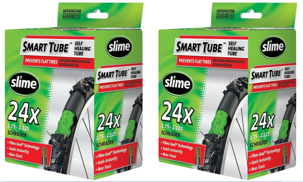 Slime Smart Tube Schrader Valve Bicycle Tube (24" X 1.75 to 2.125) (2) - BeesActive Australia