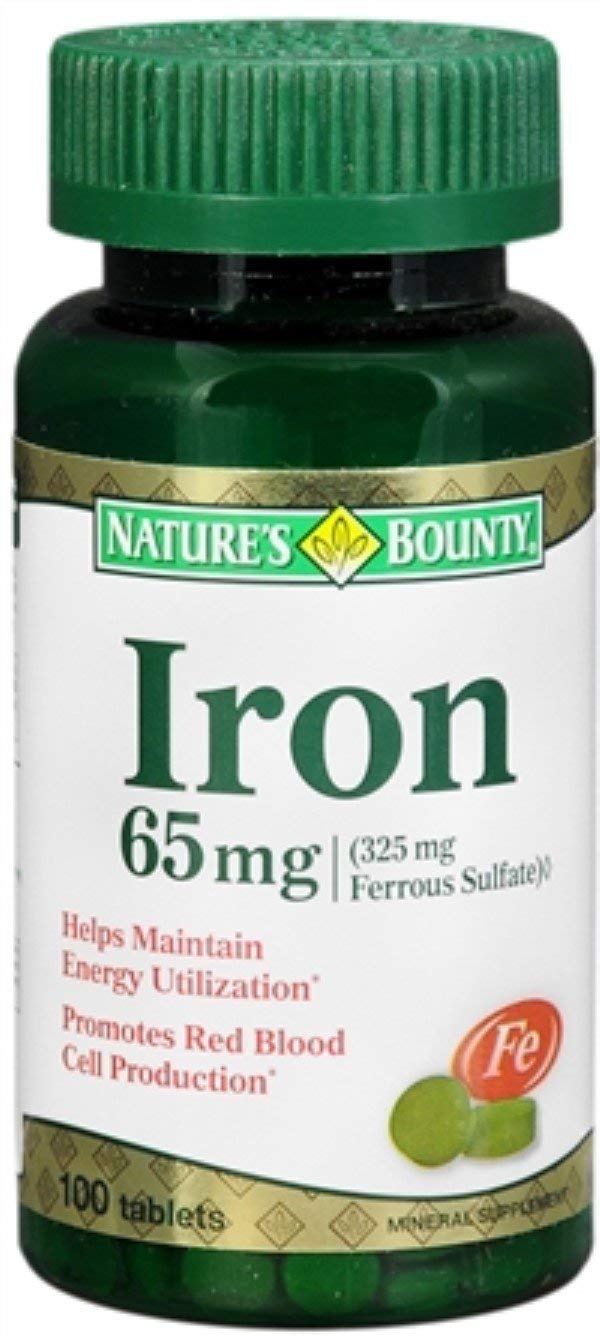 Nature's Bounty Iron 65 mg Tablets 100 Tablets (Pack of 6) - BeesActive Australia