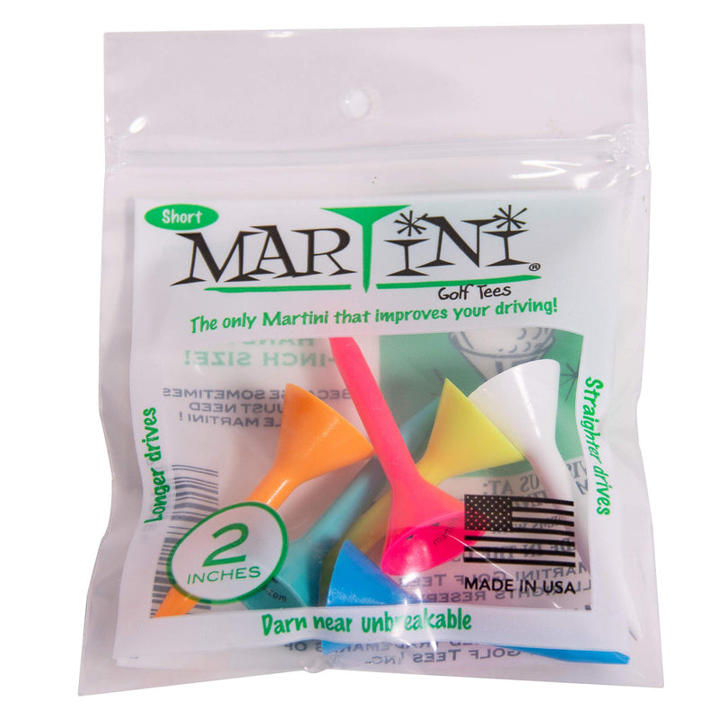 Martini Golf Tees 2" (5 Pack) Assorted Colors - BeesActive Australia