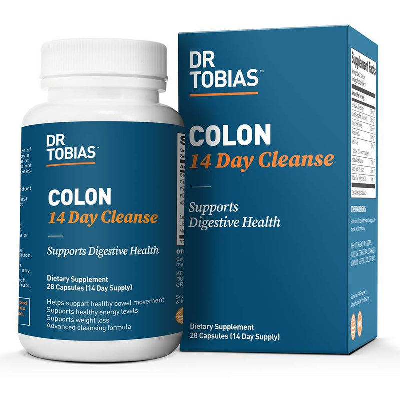 Dr. Tobias Colon 14 Day Cleanse, Supports Healthy Bowel Movements, 28 Capsules (1-2 Daily) - BeesActive Australia