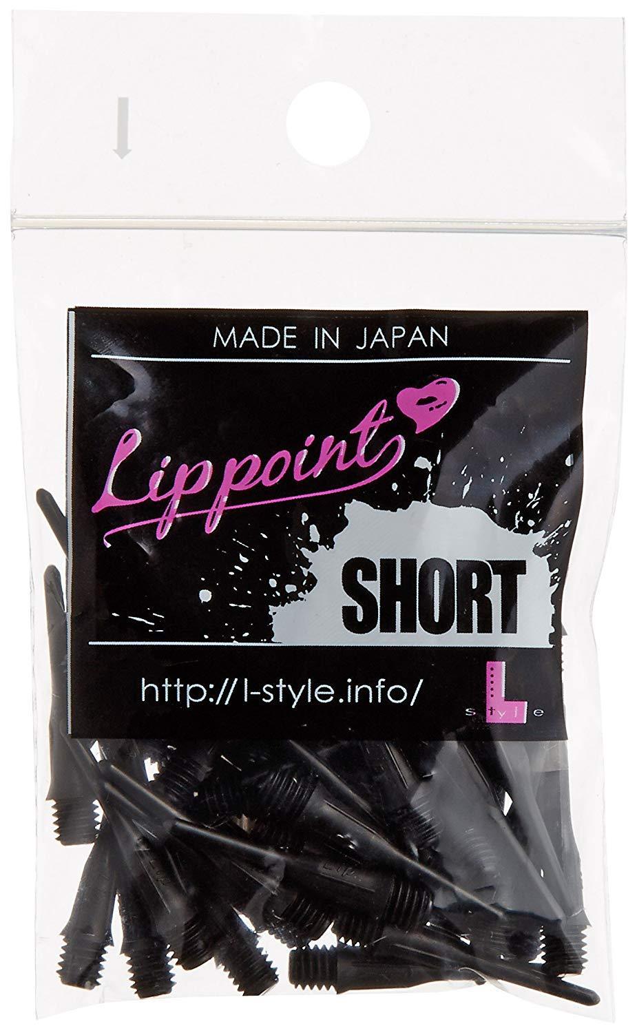 [AUSTRALIA] - LSTYLE Dart Tips: Short Lippoint - 2BA Thread - Plastic Soft Dart Points (50 and 100 Packs) Black 