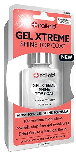 NAIL-AID Gel Xtreme Shine Top Coat, Clear, 0.55 Fluid Ounce - BeesActive Australia