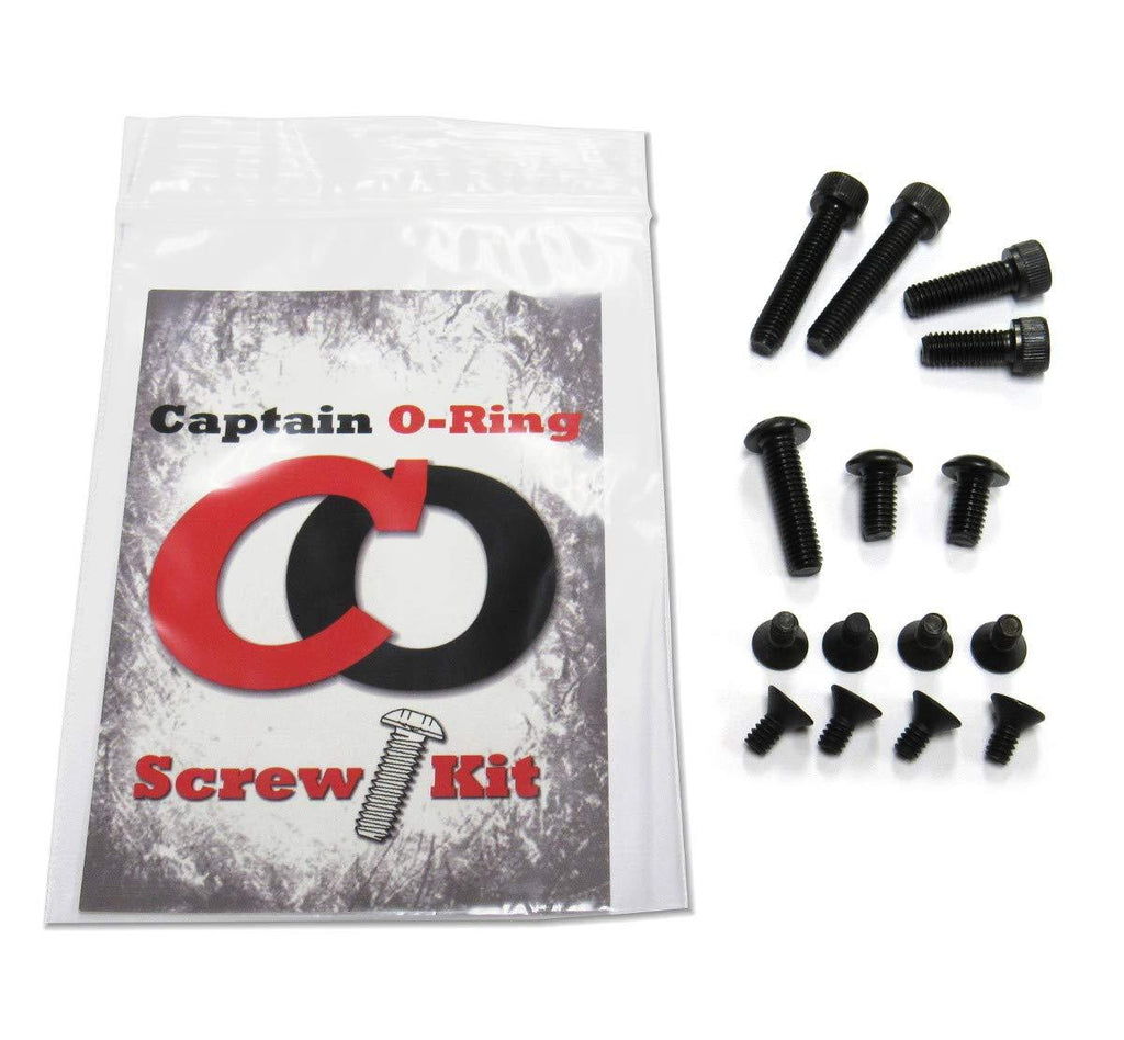 [AUSTRALIA] - Captain O-Ring Ego 9-11, Etek 3-5, Etha, LV1/LVR, CS1/CSR, GEO 1-3.5, GTEK, GTEK 160R Blackout Screw kit 