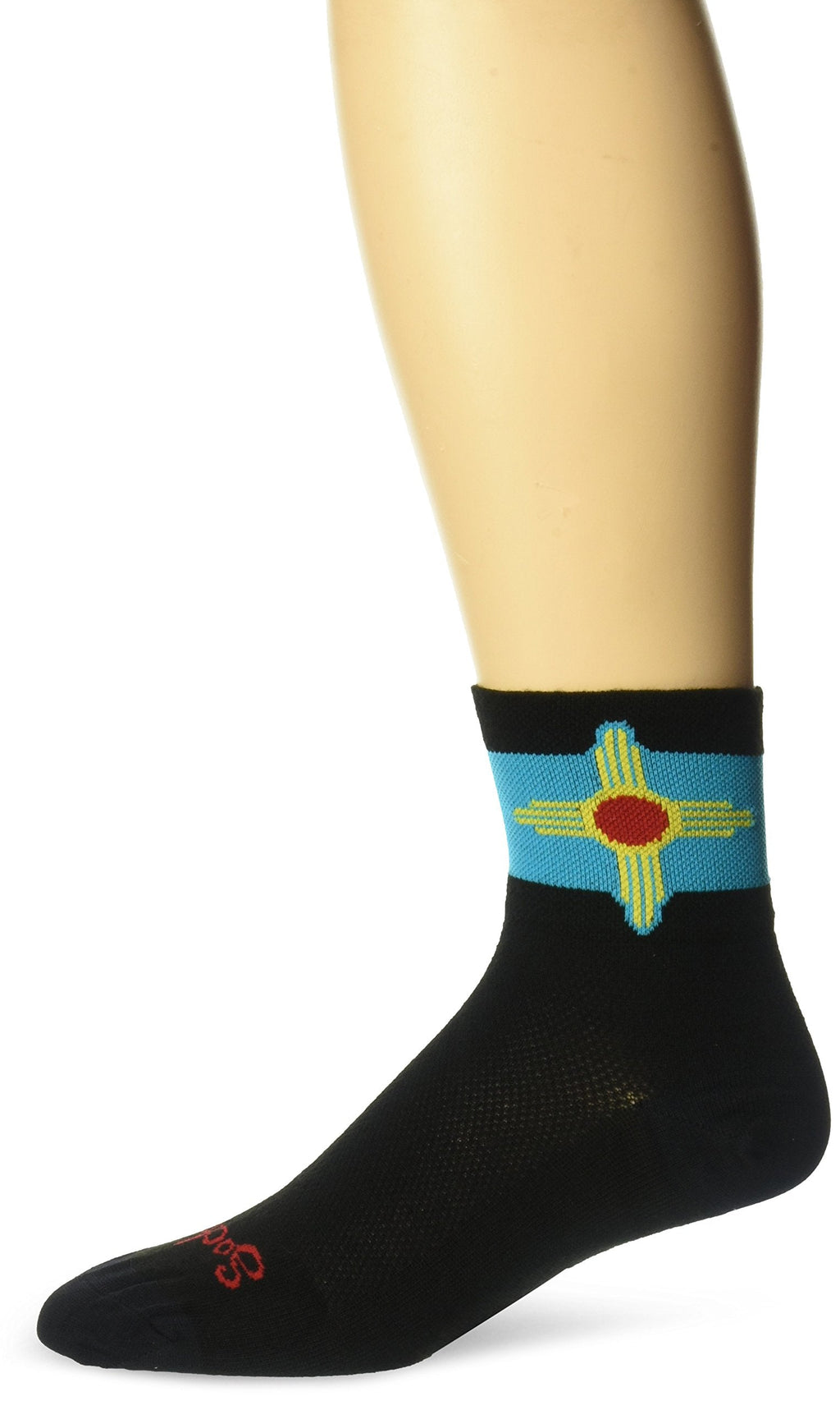 SockGuy New Mexico Flag Large-X-Large Black - BeesActive Australia