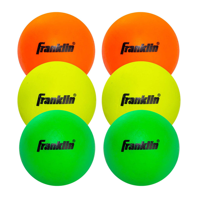 [AUSTRALIA] - Franklin Sports Lacrosse Balls - Soft Rubber Lacrosse Balls for Kids - Perfect for Beginners & First Time Players - Softer & Smaller Construction than Regulation Balls - Bright Colors 6-Pack 