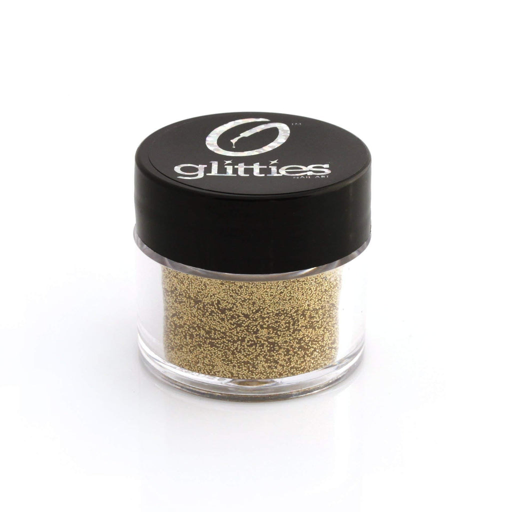 GLITTIES - Gold Jewel - Holographic Loose Fine Glitter Powder (.008") - Great for Nail Art, Nail Polish, Gel, Gel Polish or Acrylic Nail Powder - Solvent Resistant - (10 Gram Jar) 10 Grams - BeesActive Australia