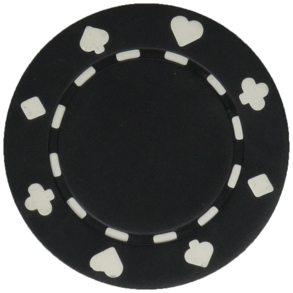 Brybelly Suited Poker Chips (50-Piece) 11.5gm Black - BeesActive Australia