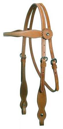 [AUSTRALIA] - Tahoe Tack Country Double Layer Western Browband Headstall Full Horse Size 