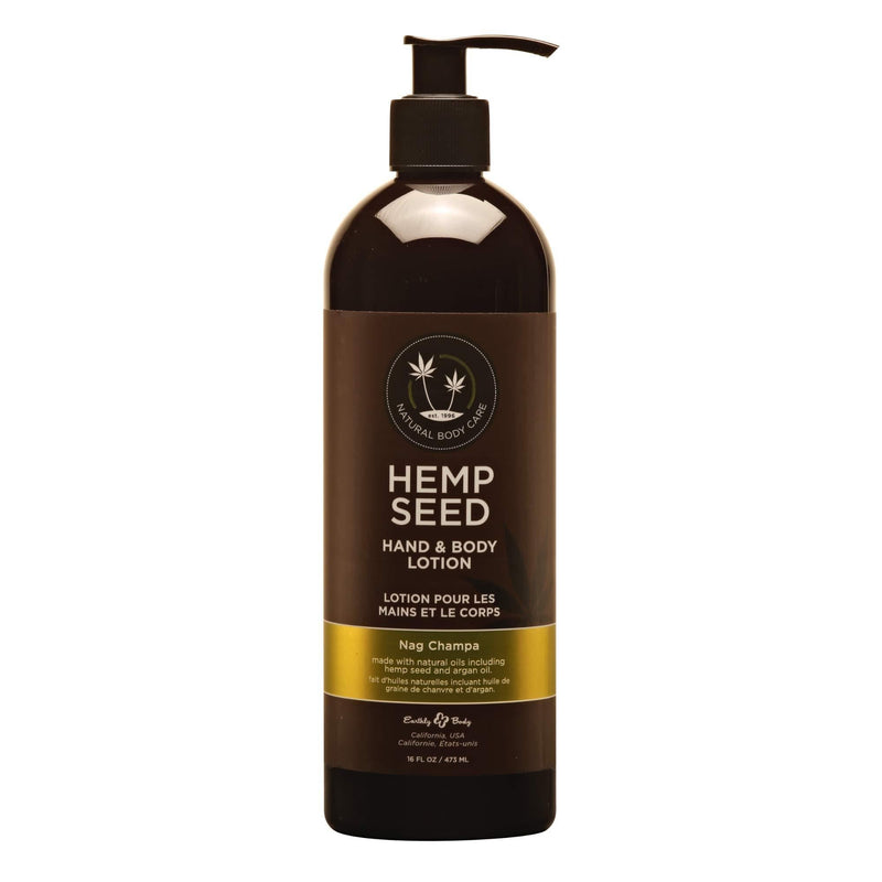 Hemp Seed Hand & Body Lotion, Nag Champa Scent - 16 oz. - Soothe Dry Skin - Argan Oil, Hemp Seed Oil - Light, Non-Greasy Formula - Vegan & Cruelty Free - BeesActive Australia