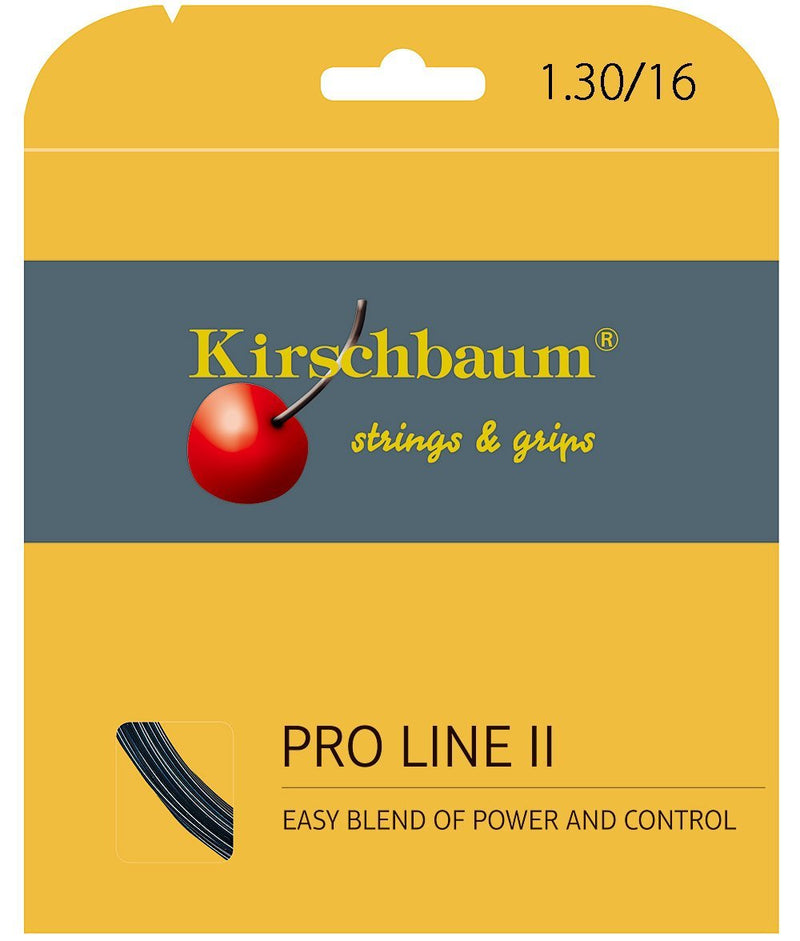 [AUSTRALIA] - Pro Line II Kirschbaum Set Tennis String, 1.30mm/16-Gauge, Black 