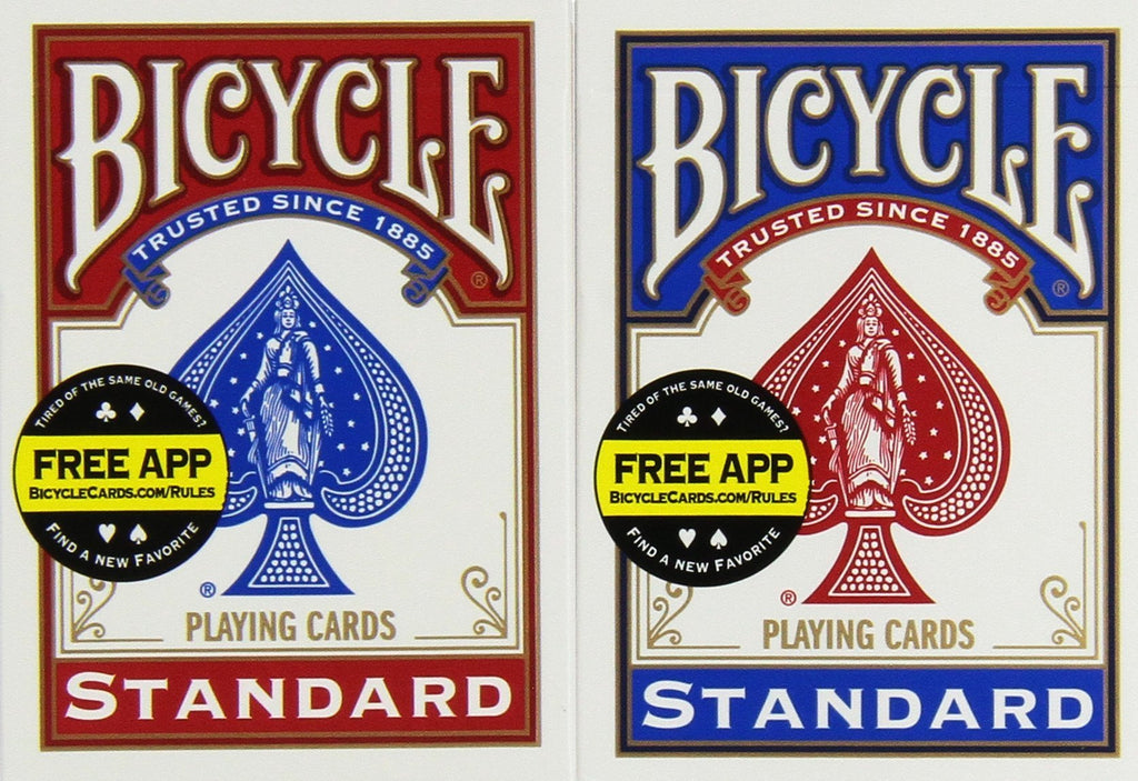 [AUSTRALIA] - Bicycle Poker Size Standard Index Playing Cards (4-Pack) [Colors May Vary: Red, Blue or Black] 