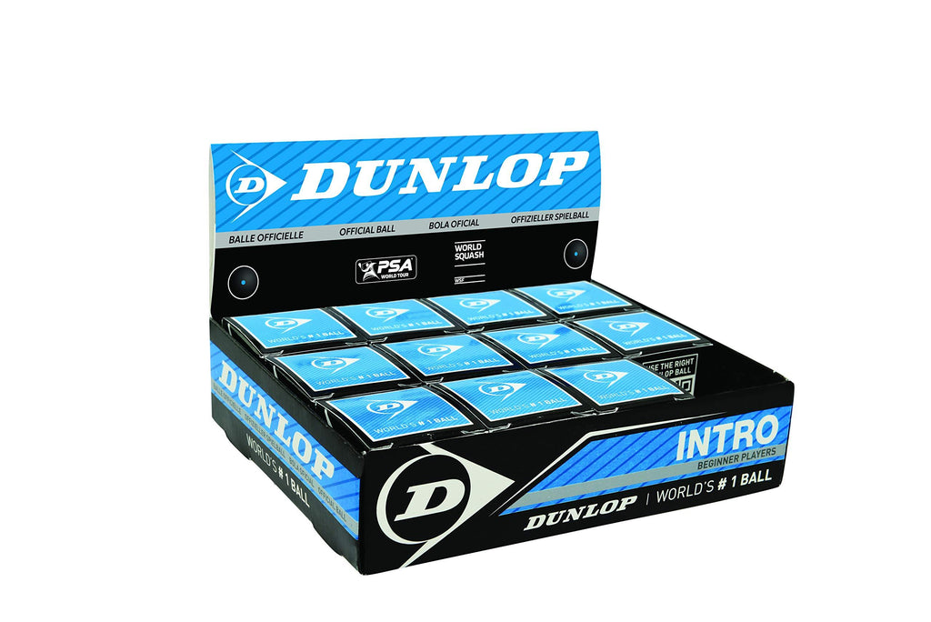 [AUSTRALIA] - Dunlop Sports Intro Beginner Squash Ball, 12-Ball Box 