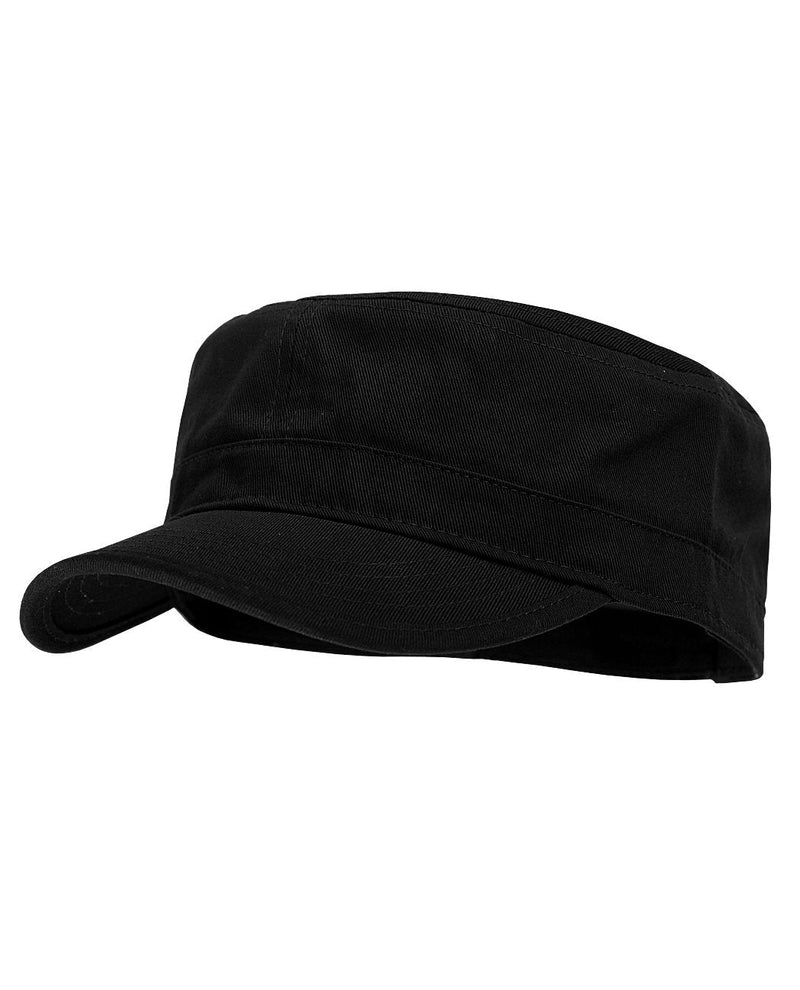 NYFASHION101 Fashionable Solid Color Unisex Adjustable Strap Cadet Cap Black - BeesActive Australia
