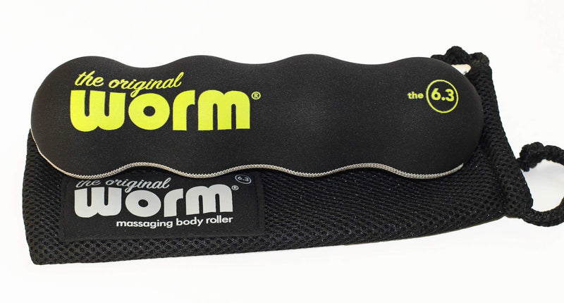 The Original Worm-Combines Massage Balls & Foam Roller for Neck, feet, Back, Shins, Calves, Hips, Glutes. Portable. Great Travel Roller for Plane and car. Easy to use. Black Small-6.3 - BeesActive Australia