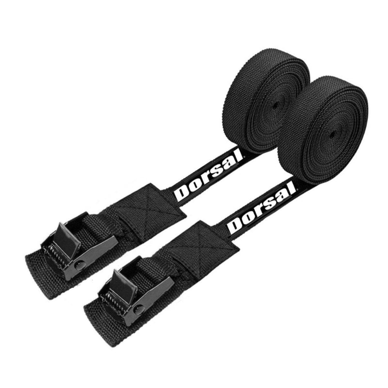 DORSAL - Surfboard Kayak SUP Surf Roof Rack Tie Down Straps 15 FT (2) Black - BeesActive Australia