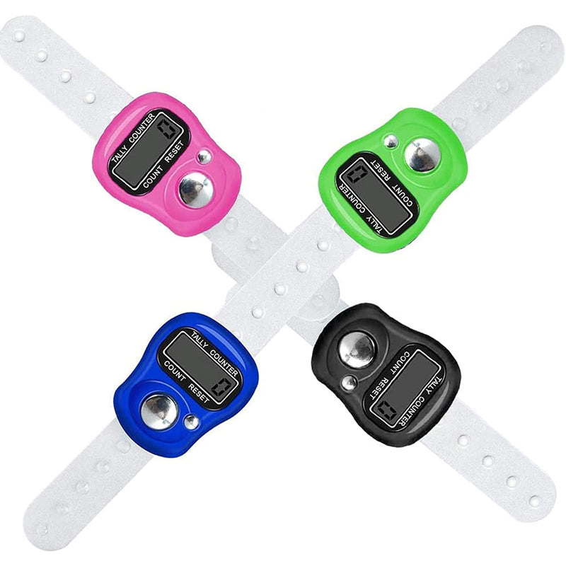 Electronic Finger Counter,5 Digit LCD Electronic Digital Display Finger Hand Tally Counter Counting for Golf,Goods Counting,Lap & Knitting A-4pack - BeesActive Australia