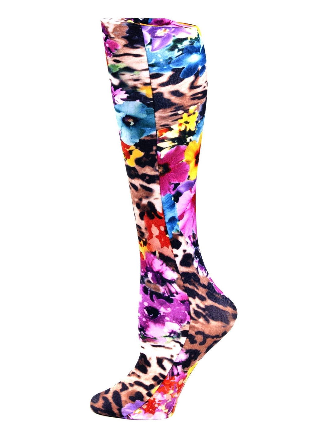 Celeste Stein Therapeutic Compression Socks, Leopard Flowers Moderate 15-20 mmHg - BeesActive Australia