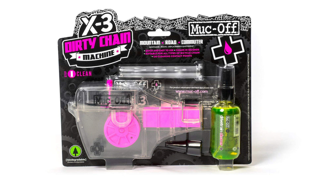 Muc Off X-3 Dirty Chain Machine - Bicycle Chain Cleaning Device for A Deep and Effective Clean - Includes 75ml Bio Drivetrain Cleaner Bottle - BeesActive Australia