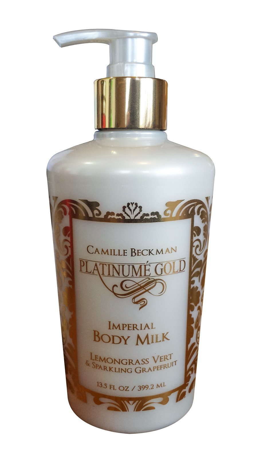 Camille Beckman Platinume Gold Imperial Body Milk, Lemongrass Vert & Sparkling Grapefruit, 13.5 oz - BeesActive Australia