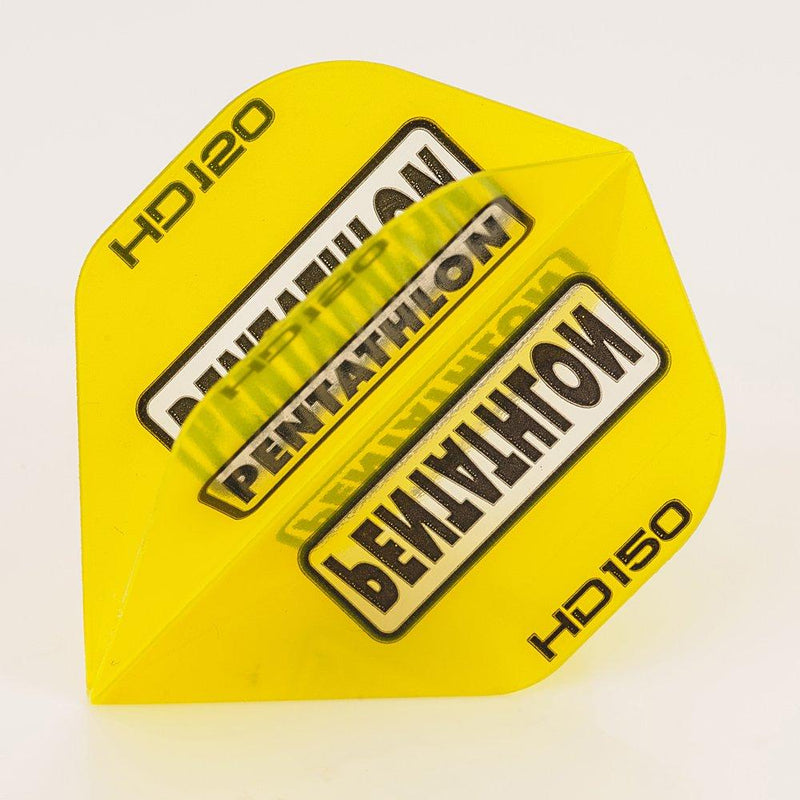 [AUSTRALIA] - PerfectDarts 5 x Sets of Pentathlon Yellow Super Tough HD150 Dart Flights, Standard 