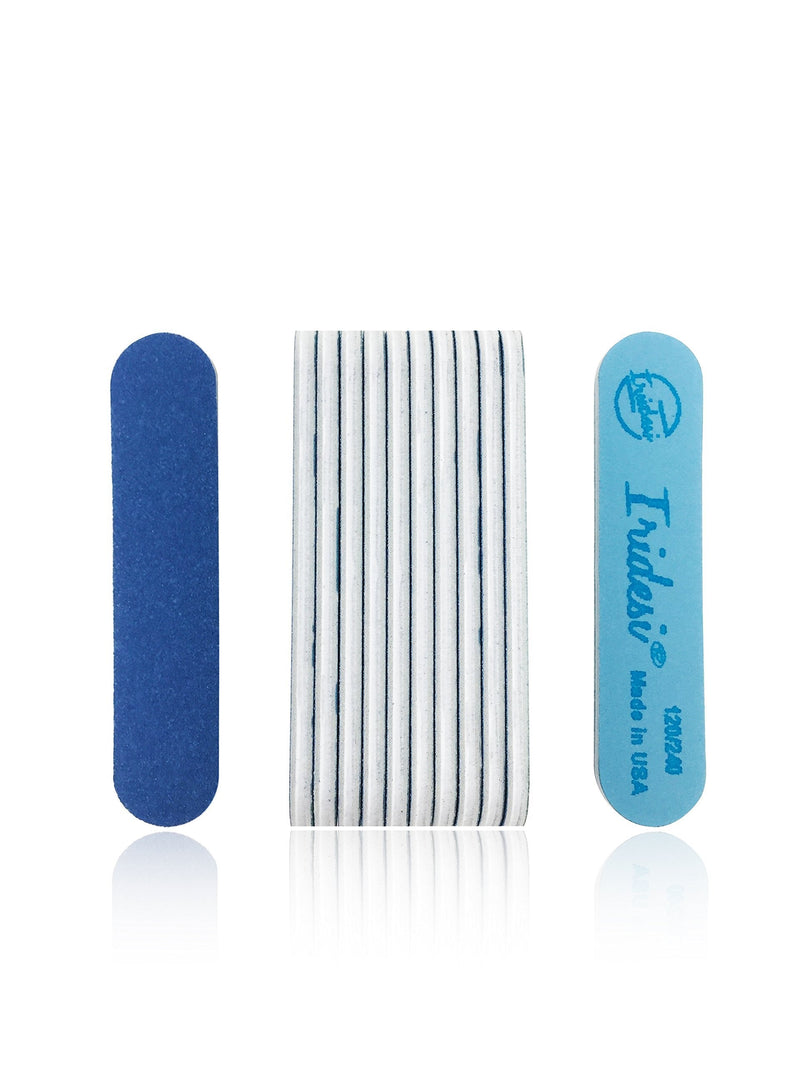 Iridesi Professional Mini Blue Finger Nail Files 120/240 Washable Emery Boards 3-1/2 Inches Long Fingernail Files Per Pack (100) - BeesActive Australia