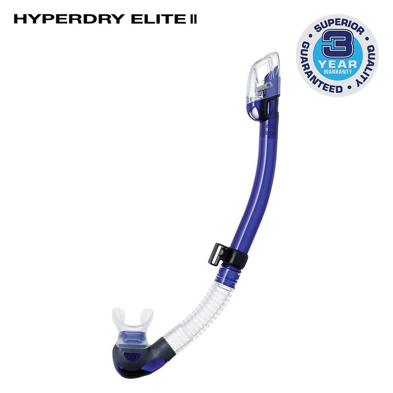 [AUSTRALIA] - TUSA SP-0101 Hyperdry Elite II Scuba Diving Snorkel, Cobalt Blue 