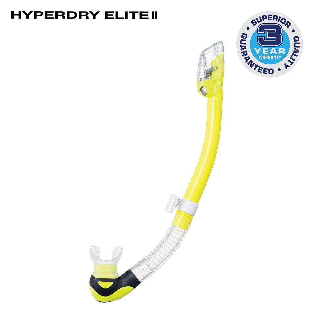 [AUSTRALIA] - TUSA SP-0101 Hyperdry Elite II Scuba Diving Snorkel, Flash Yellow 