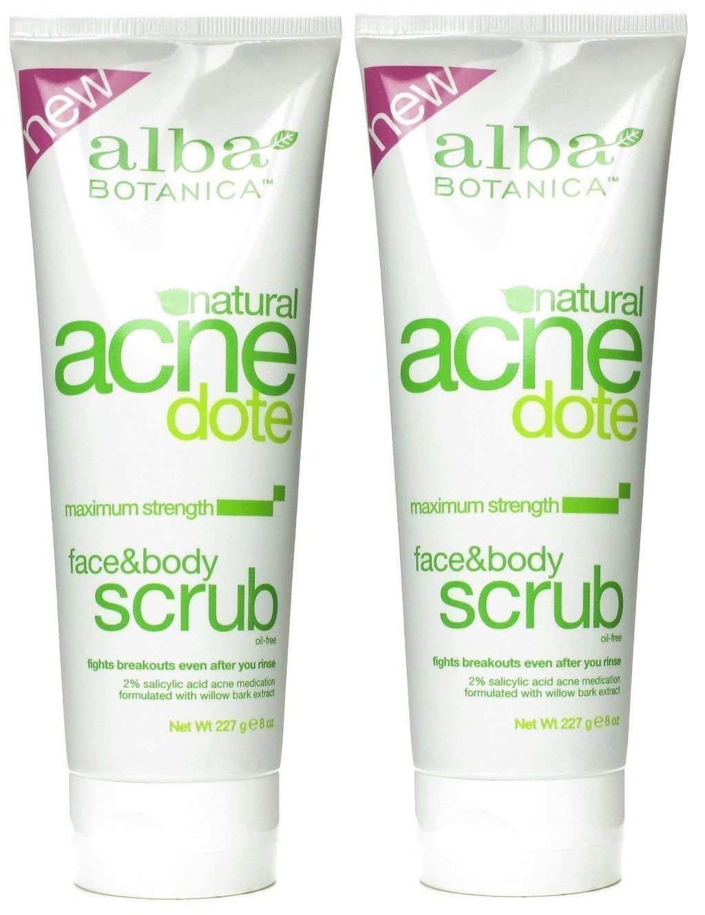 Alba Botanica ACNEdote Face & Body Scrub, 8 Ounces Tube (Pack of 2) - BeesActive Australia