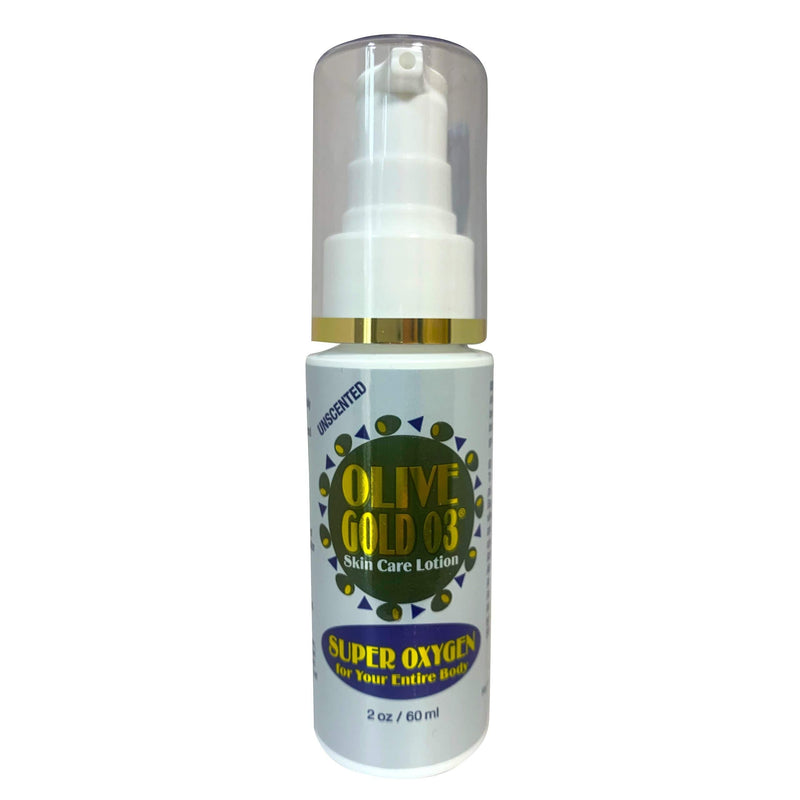 Olive Gold O3 Skin Care Lotion - Ozonated Olive Oil Super Oxygen (2oz) - An all natural, organic based oxygen lotion, with vitamins A, Bs, C, D & E & 72 minerals - BeesActive Australia