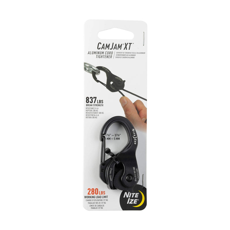 Cam Jam XT Aluminum Tie Down Rope Tightener with Carabiner Clip Cord Tightener - BeesActive Australia
