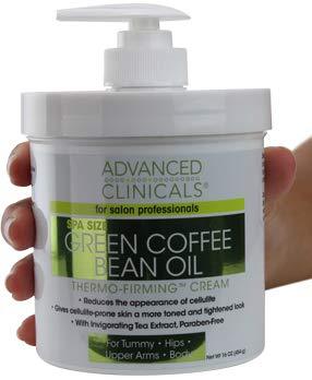 Green Coffee Bean Slimming Cream Moisturizing Anti-Cellulite Cream and Firming Lotion for Legs, Arms, and Body Antioxidant-Rich, Anti-Aging Tightening Cream by Advanced Clinicals (16oz) 16 Ounce - BeesActive Australia