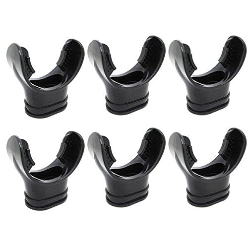 Scuba Choice Scuba Diving Black Regulator Octopus Mouthpieces with Regulator Tie (6-Piece) Perfect for Dive Shops and Dive Resorts - BeesActive Australia
