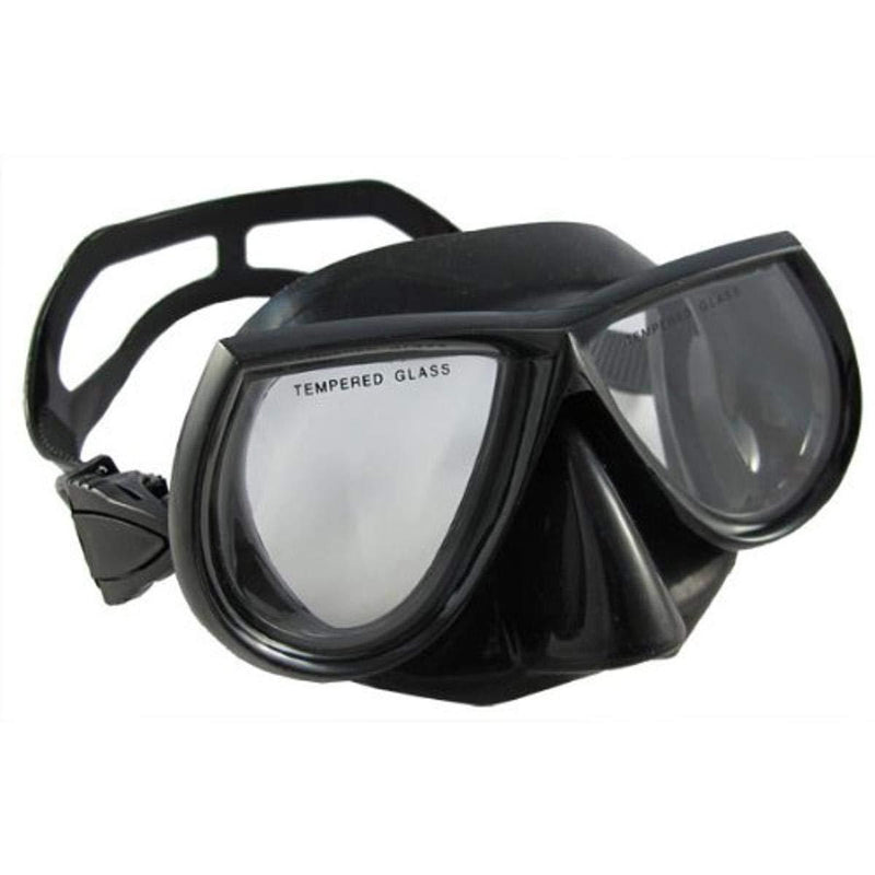 [AUSTRALIA] - Scuba Choice Scuba Diving Spearfishing Free Dive Low Volume Black Silicone Mask 