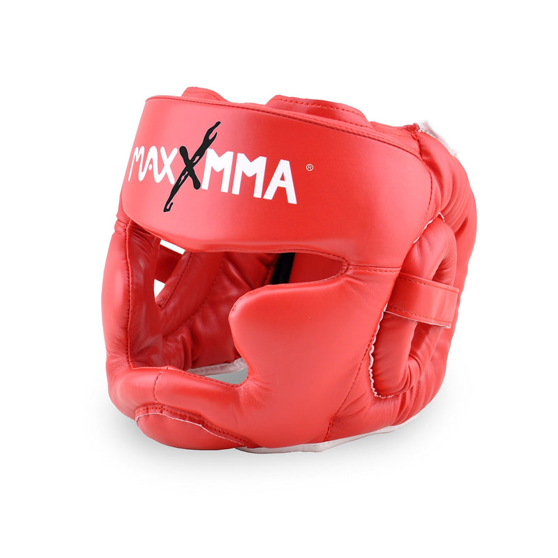 [AUSTRALIA] - MaxxMMA Full Coverage Headgear Boxing MMA Training Kickboxing Sparring Karate Taekwondo Red 