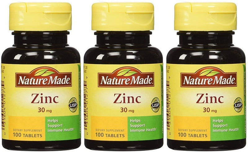 Nature Made Zinc 30 mg - 100 Tablets, Pack of 3 - BeesActive Australia