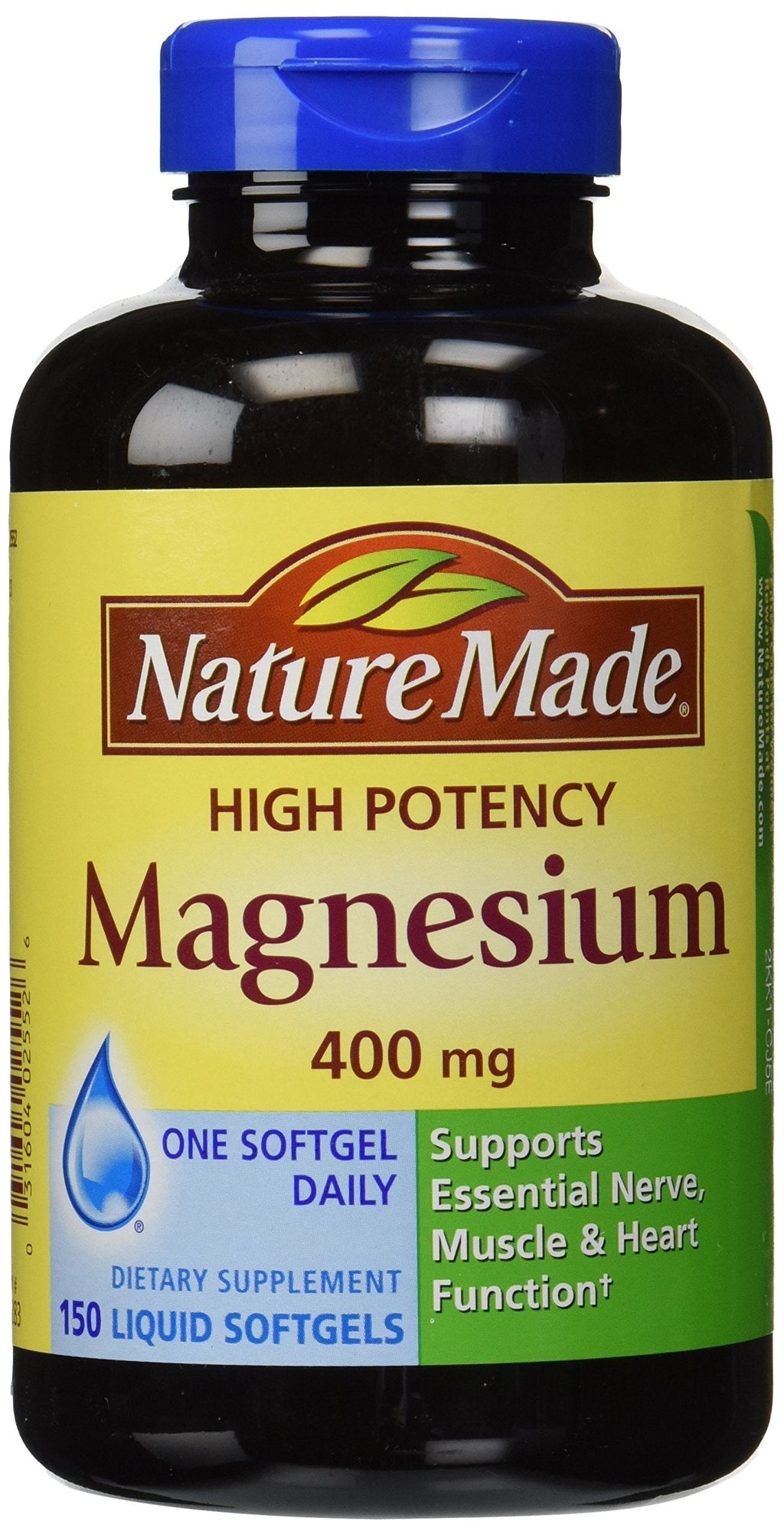 Nature Made High Potency Magnesium 400 mg - 150 Liquid Softgels,(Pack of 2) 150 Count (Pack of 2) - BeesActive Australia