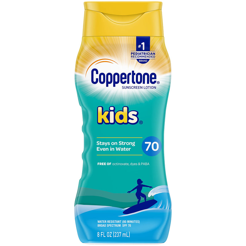 Coppertone KIDS Water-Resistant Sunscreen Lotion Broad Spectrum SPF 70 (8 Fluid Ounce) (Packaging may vary) - BeesActive Australia