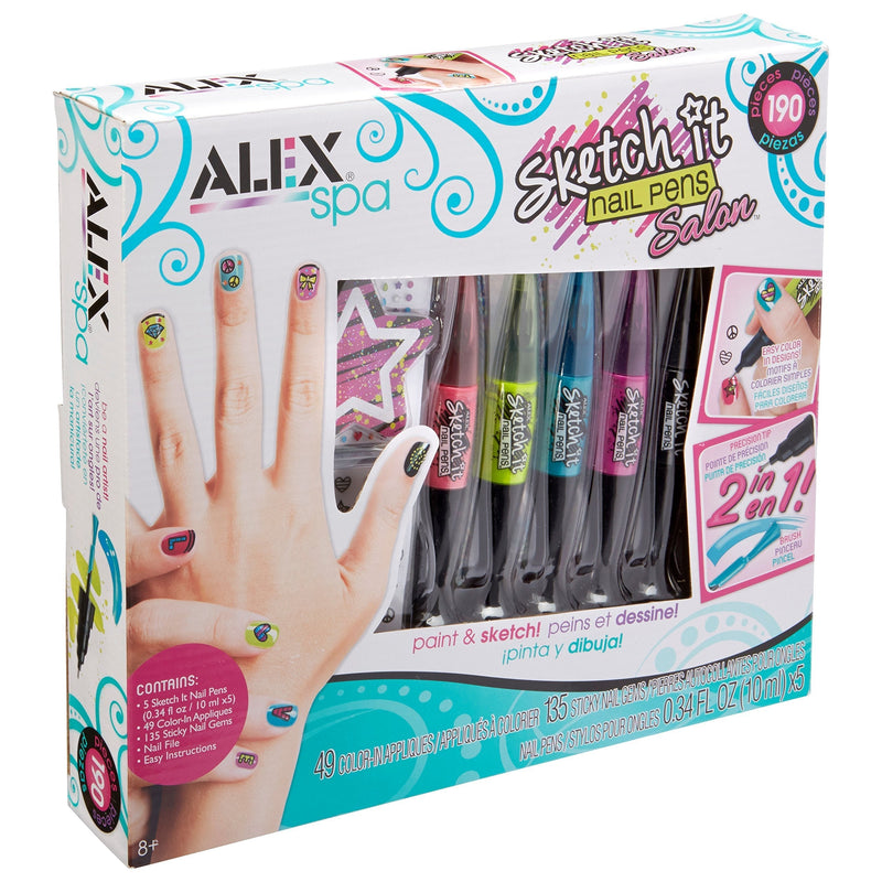 Alex Spa Sketch It Nail Pens Salon Girls Fashion Activity - BeesActive Australia