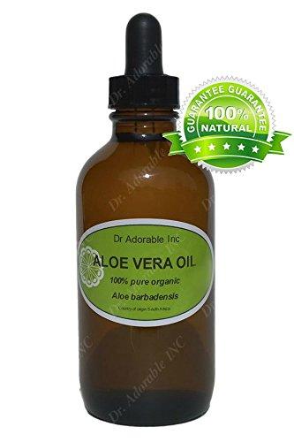 Aloe Vera Oil For Skin Hair And Health 4 oz Amber Glass Bottle with Glass Dropper - BeesActive Australia