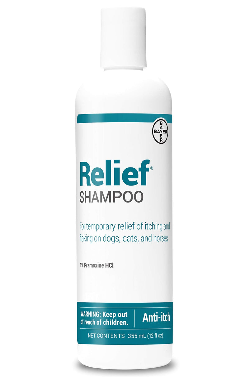 Relief Shampoo, temporary relief of itching and flaking, moisturizer for dry skin and coat, for dogs, cats and horses, 12 oz - BeesActive Australia