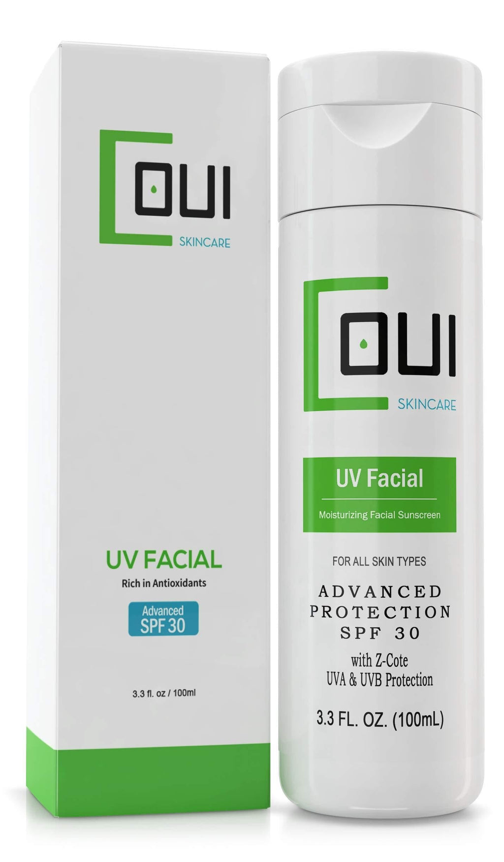 COUI UV Facial Face Sunscreen SPF 30 Mineral Zinc Oxide Moisturizer Lotion 3.3oz 3.3 Ounce - BeesActive Australia