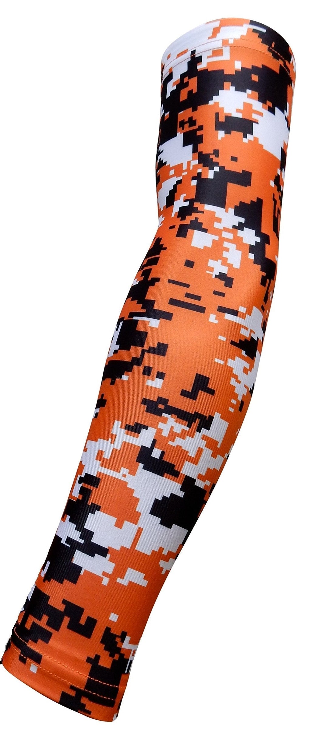 Sports Farm Youth & Adult Sizes Moisture Wicking Compression Arm Sleeve (1 Sleeve) (Over 100 Colors Available In Our Store) Orange Digital Camo Youth Medium - BeesActive Australia