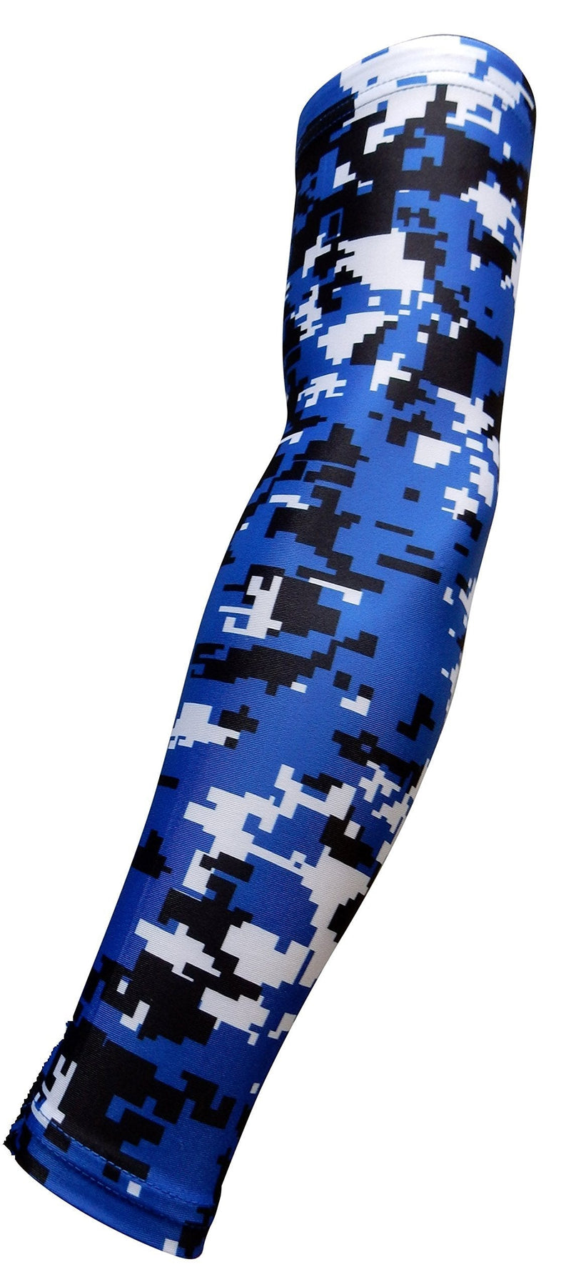 Sports Farm Youth & Adult Sizes Moisture Wicking Compression Arm Sleeve (1 Sleeve) (Over 100 Colors Available In Our Store) Royal Blue Digital Camo Youth Medium - BeesActive Australia