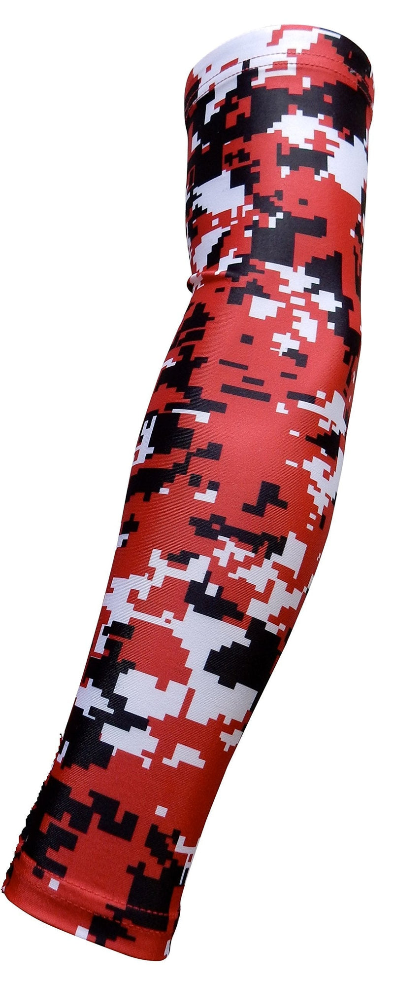 Sports Farm Youth & Adult Sizes Moisture Wicking Compression Arm Sleeve (1 Sleeve) (Over 100 Colors Available In Our Store) Red Digital Camo Large - BeesActive Australia