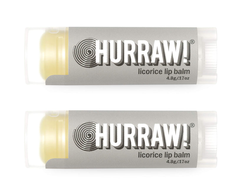 Hurraw! Licorice Lip Balm, 2 Pack: Organic, Certified Vegan, Cruelty and Gluten Free. Non-GMO, 100% Natural Ingredients. Bee, Shea, Soy and Palm Free. Made in USA - BeesActive Australia