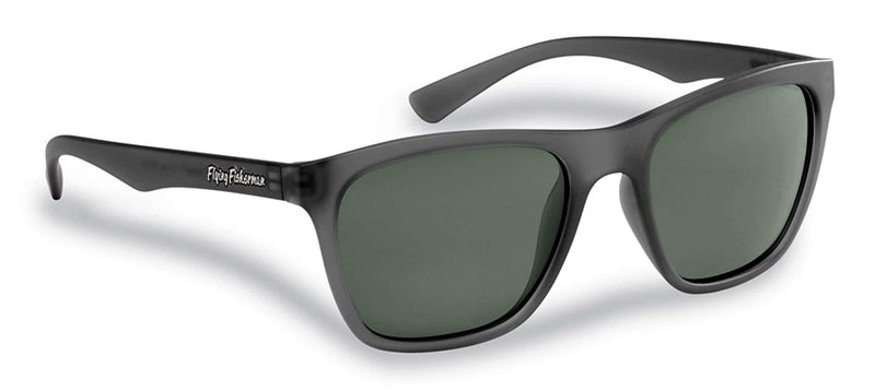 Flying Fisherman Fowey Polarized Sunglasses with AcuTint UV Blocker for Fishing and Outdoor Sports Crystal Granite Frames/Smoke Lenses - BeesActive Australia